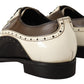 Elegant Two-Tone Leather Derby Dress Shoes