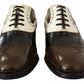 Elegant Two-Tone Leather Derby Dress Shoes