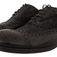 Exotic Leather Brogue Derby Dress Shoes
