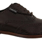 Elegant Brown Leather Derby Brogue Formal Shoes