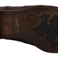 Elegant Brown Leather Derby Brogue Formal Shoes