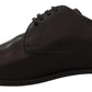 Elegant Black Leather Derby Shoes