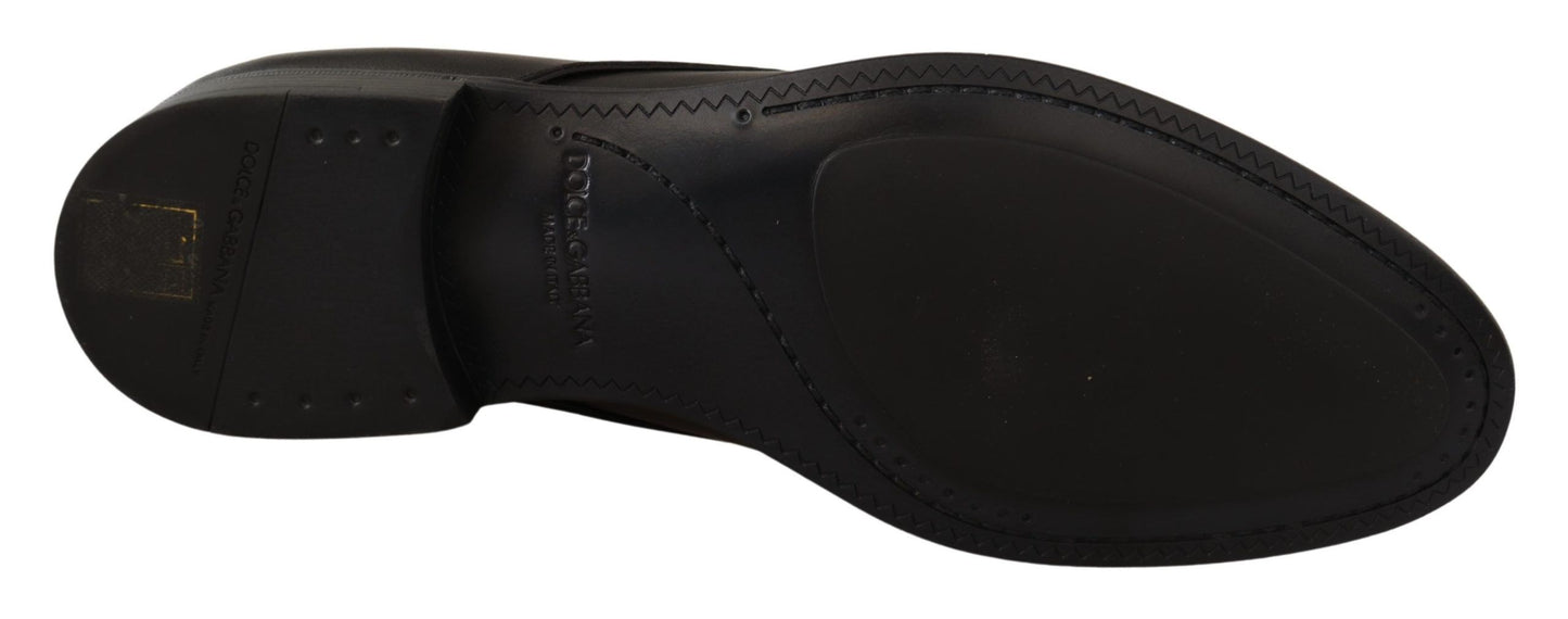 Elegant Black Leather Derby Shoes