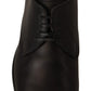 Elegant Black Leather Derby Shoes