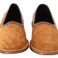 Elegant Brown Leather Loafers