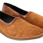 Elegant Brown Leather Loafers
