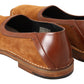 Elegant Brown Leather Loafers