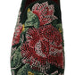 Emerald Velvet Embroidered Loafers