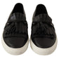 Elegant Black Leather Tassel Loafers