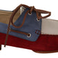 Multicolor Leather Suede Loafers