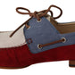 Multicolor Leather Suede Loafers