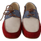 Multicolor Leather Suede Loafers