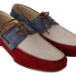 Multicolor Leather Suede Loafers