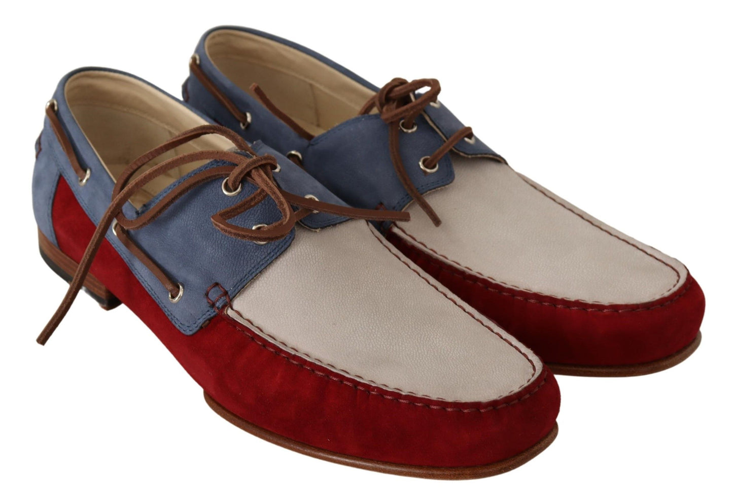 Multicolor Leather Suede Loafers