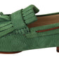 Exquisite Emerald Green Tassel Loafers