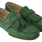 Exquisite Emerald Green Tassel Loafers