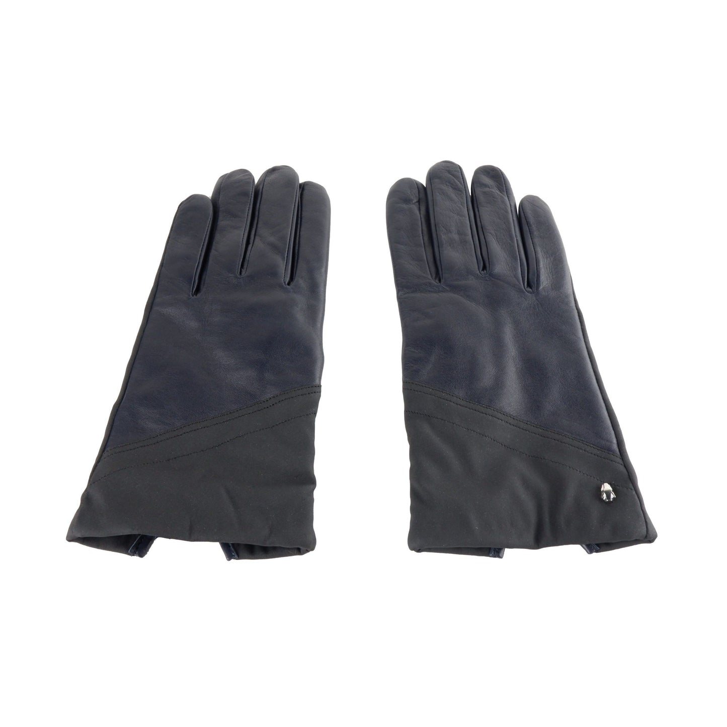 Elegant Blue Men's Gloves Lambskin Blend