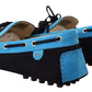 Exquisite Blue Leather Slip-On Loafers