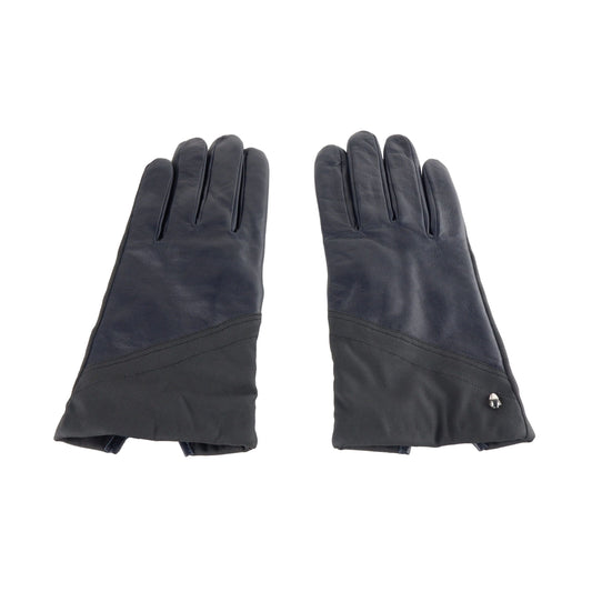 Blue Lambskin Men Glove