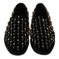 Elegant Black Suede & Velvet Loafers