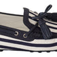 Elegant Striped Leather Loafers