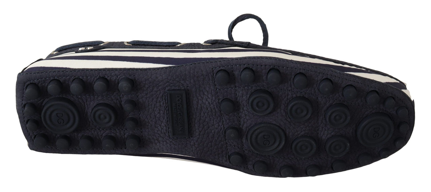 Elegant Striped Leather Loafers