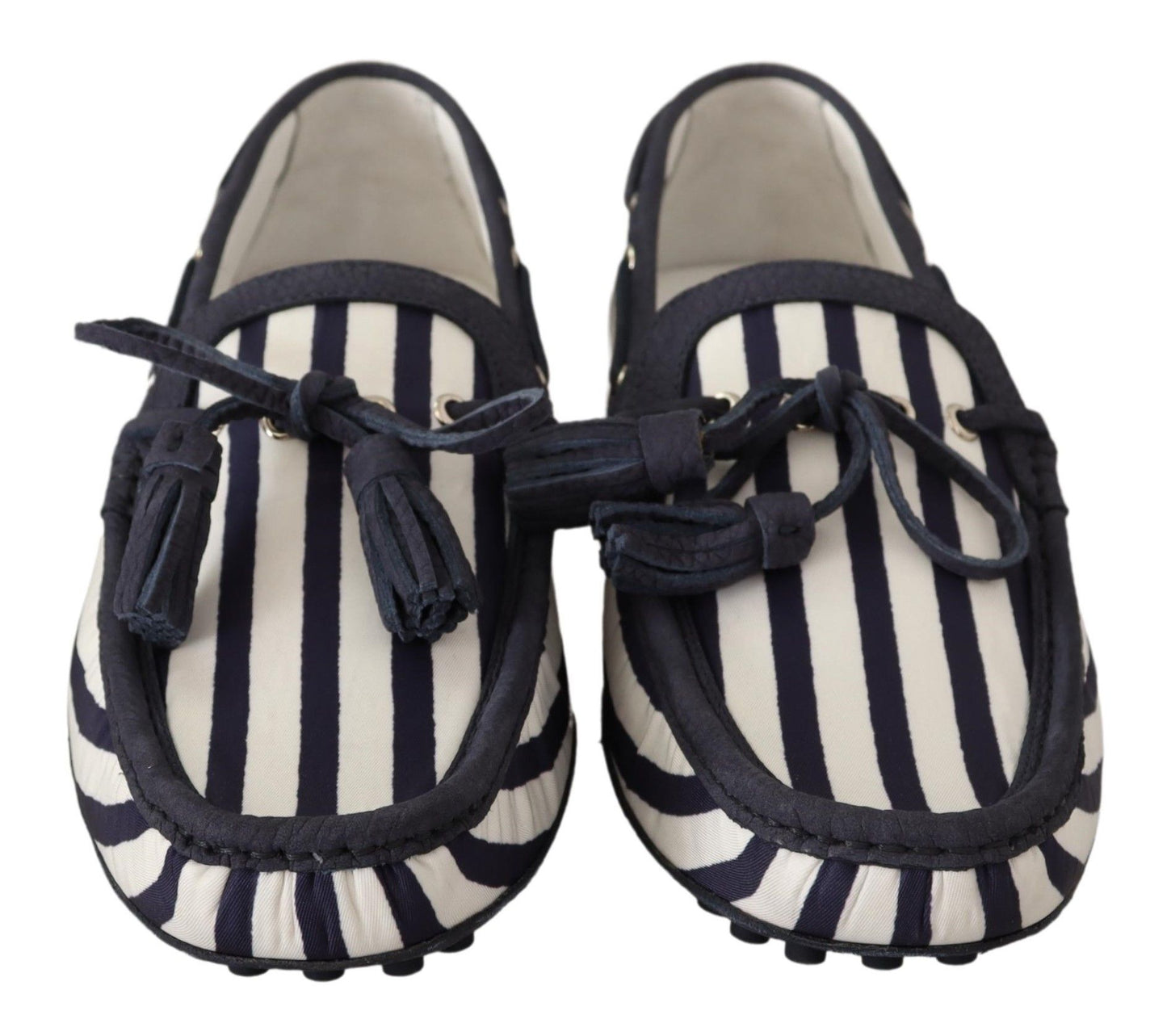 Elegant Striped Leather Loafers