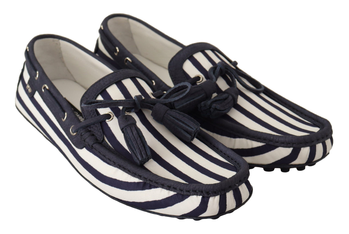 Elegant Striped Leather Loafers