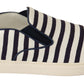 Elegant Striped Canvas Loafers