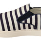 Elegant Striped Canvas Loafers