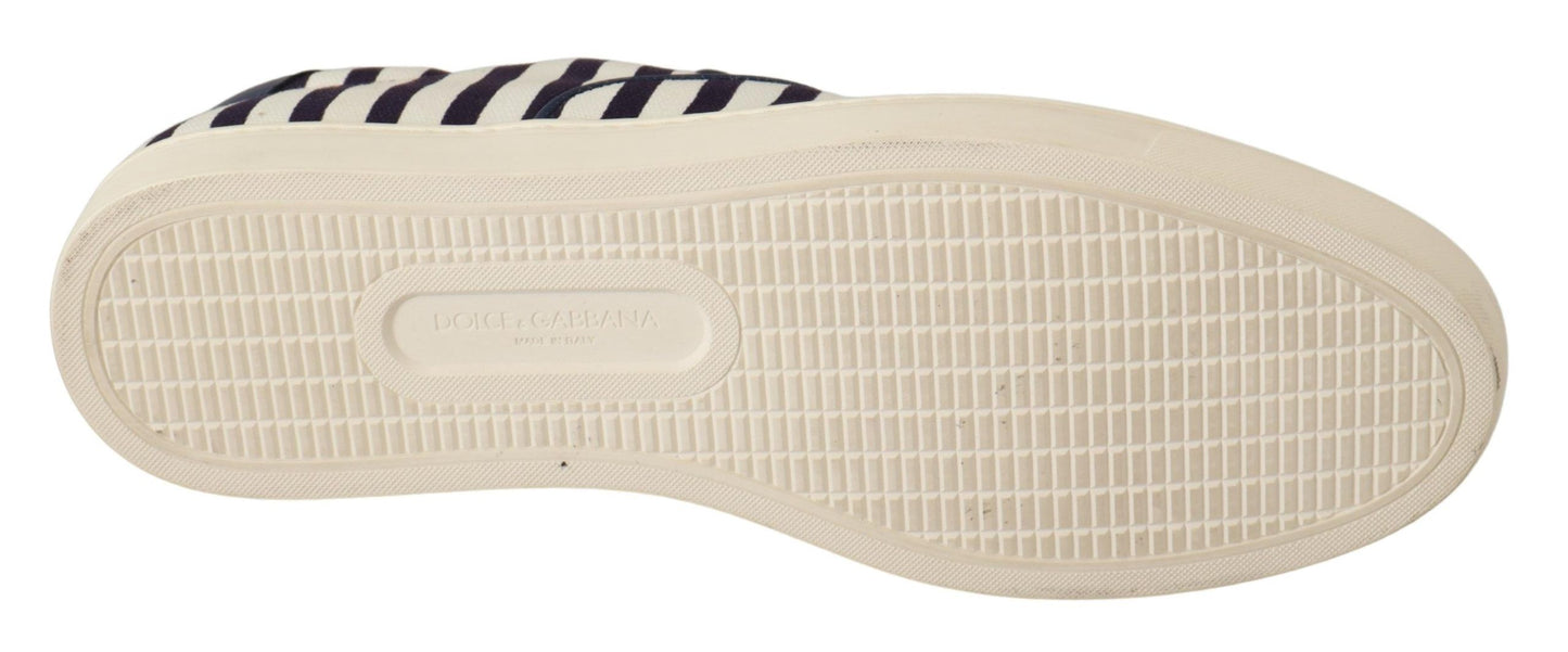 Elegant Striped Canvas Loafers