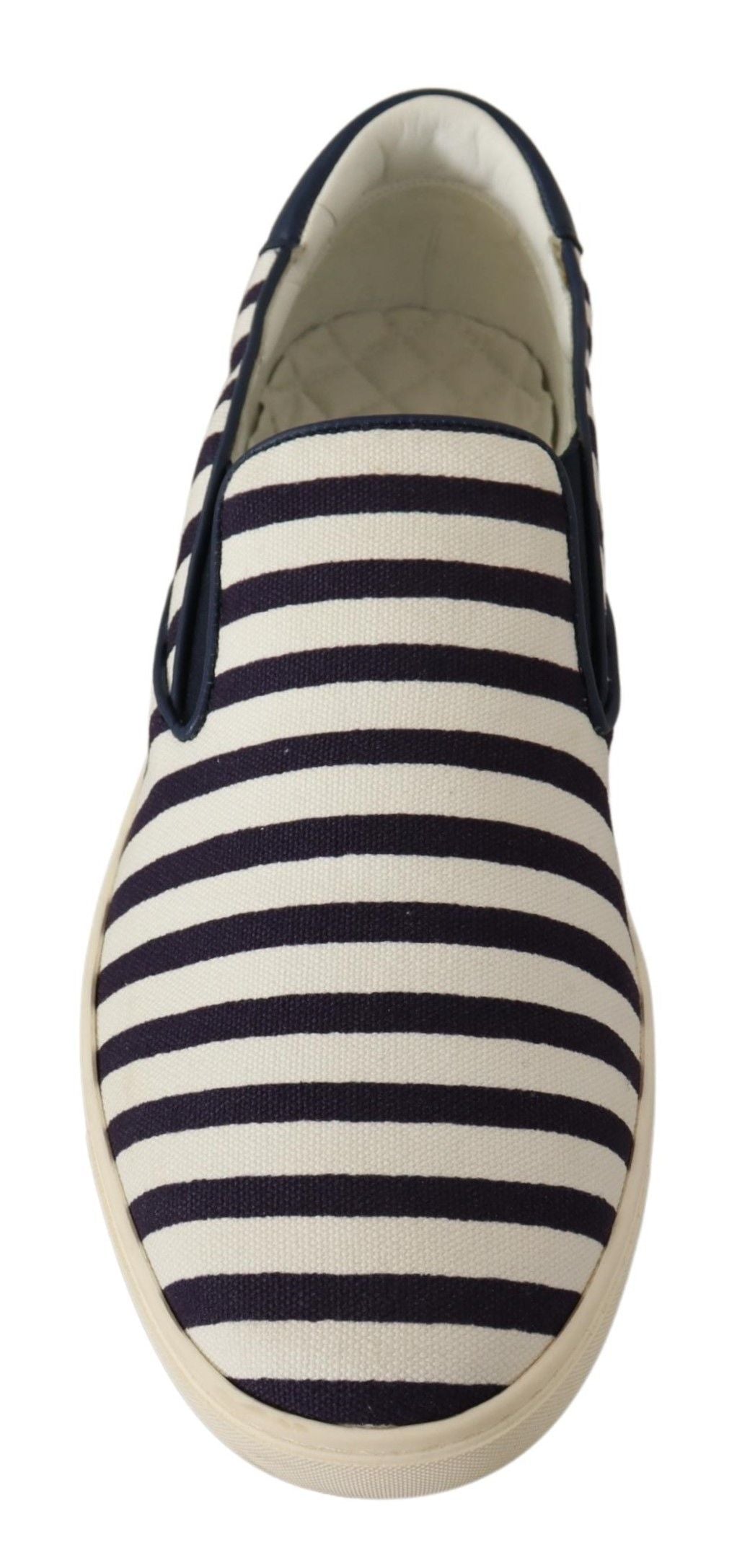 Elegant Striped Canvas Loafers
