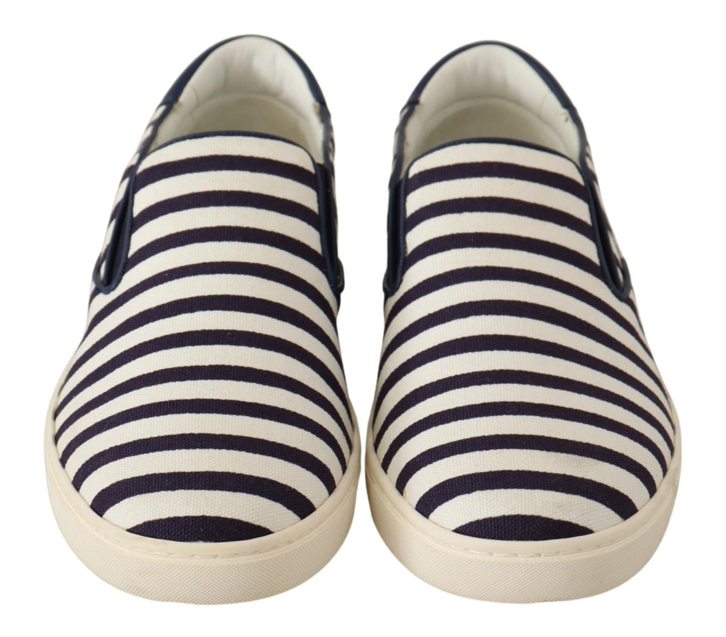 Elegant Striped Canvas Loafers