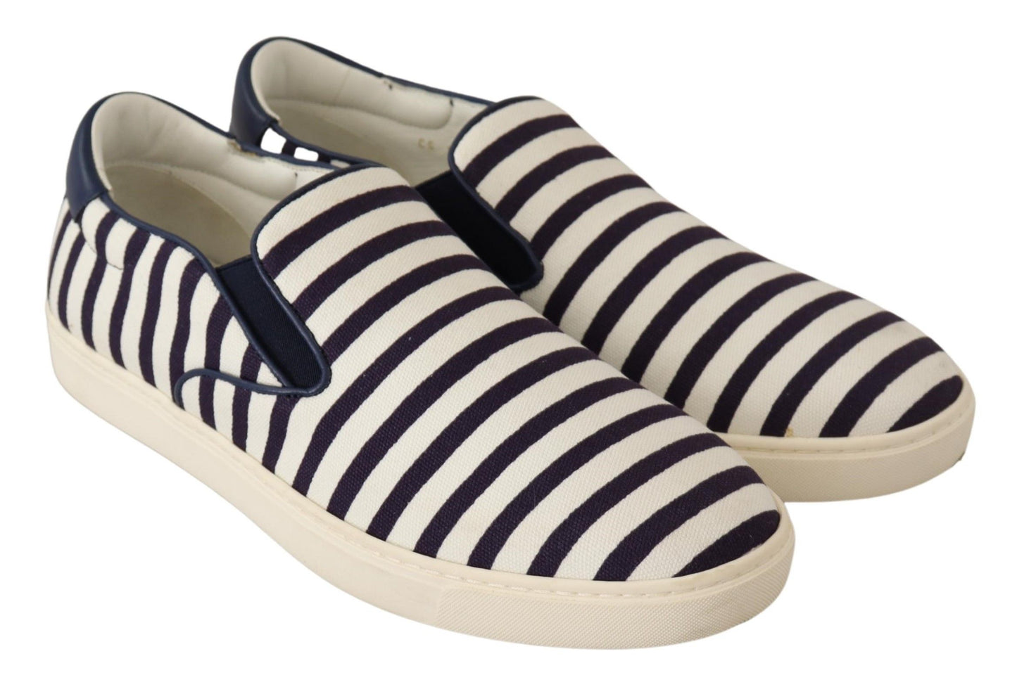 Elegant Striped Canvas Loafers