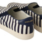 Elegant Striped Canvas Loafers