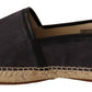 Elegant Gray Suede Espadrilles Slip-Ons