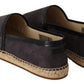 Elegant Gray Suede Espadrilles Slip-Ons