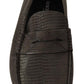 Elegant Lizard Leather Flat Loafers