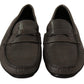 Elegant Lizard Leather Flat Loafers