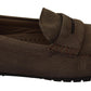 Elegant Brown Leather Loafers