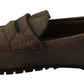 Elegant Brown Leather Loafers
