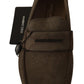 Elegant Brown Leather Loafers