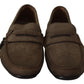 Elegant Brown Leather Loafers
