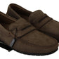 Elegant Brown Leather Loafers