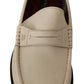 Elegant White Leather Loafers for Men