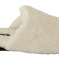 White Suede Fur Flat Slides - Elegance Meets Comfort