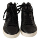 Classic High Top Black Leather Sneakers