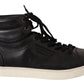 Classic High Top Black Leather Sneakers