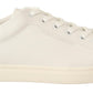 Elegant White Leather & Black Suede Sneakers