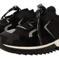 Elegant Black Low Top Designer Sneakers